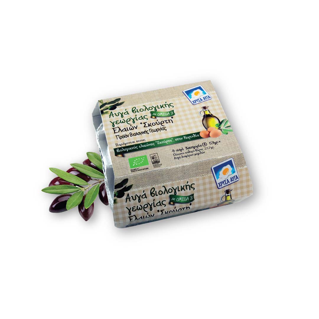 ΧΡΥΣΑ ΑΥΓΑ Αυγά Ελαιών Σκούρτη 4άδα Bio